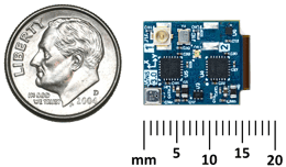 uINS-3 with dime and rule